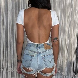 Danskin American Apparel Bodysuit Low Back Leotard